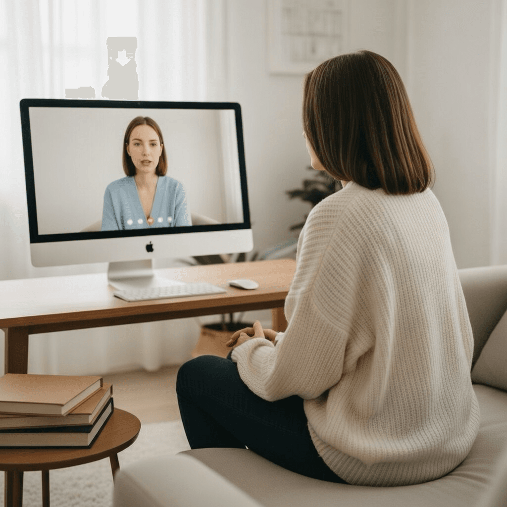 Telehealth session illustration