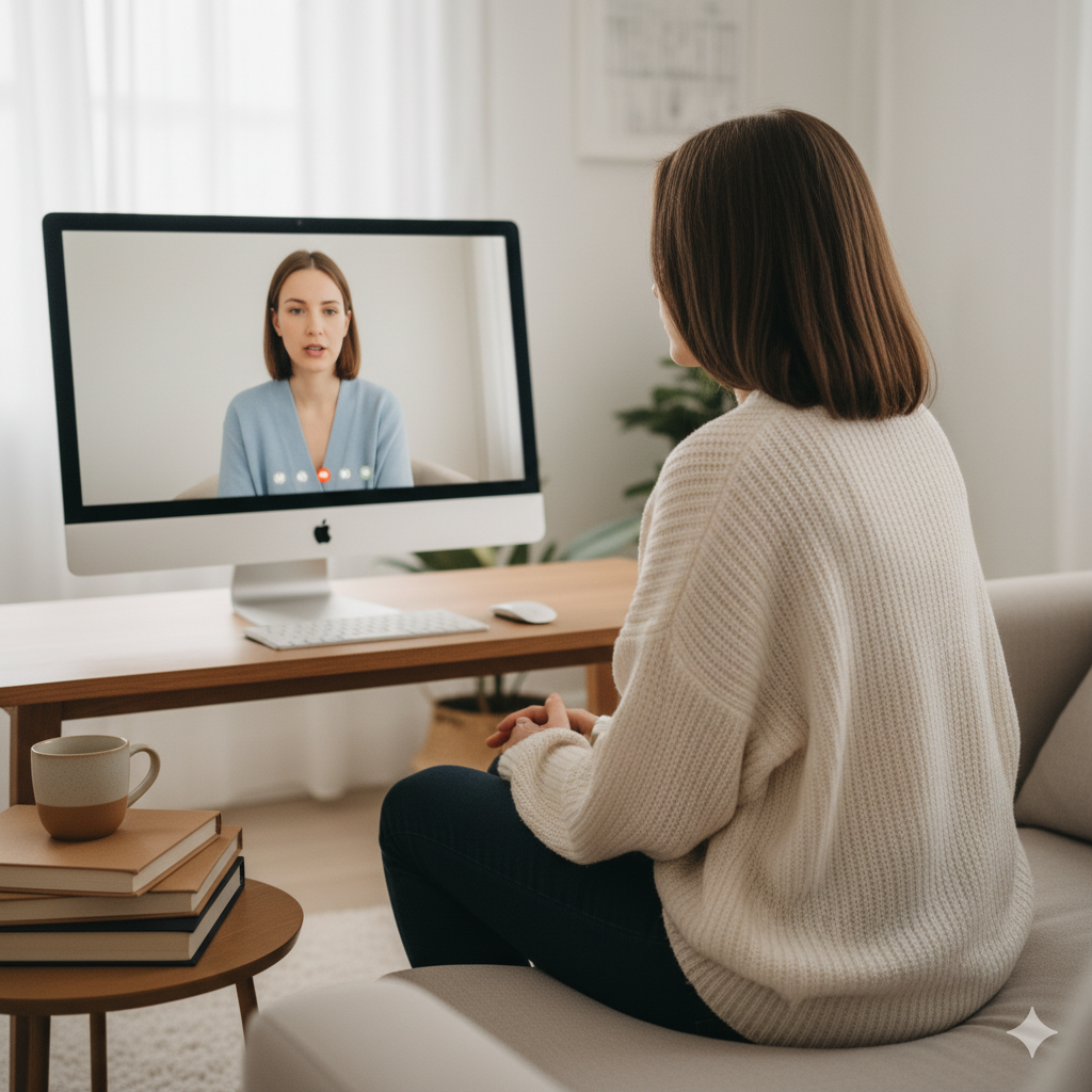 Telehealth session illustration